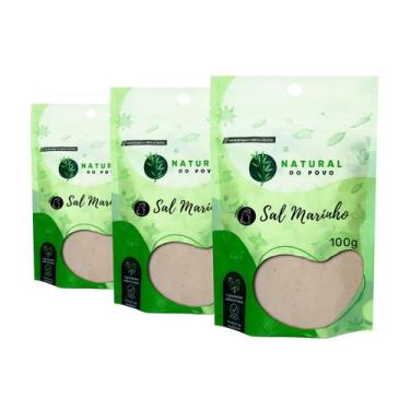 Imagem de Sal Marinho Organico 100% Natural Alta Qualidade Pouch Kit 3 100g  - N