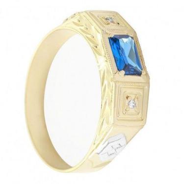 Imagem de Anel  de ouro 18 k formatura. - Elegancy Joias, 13, 30