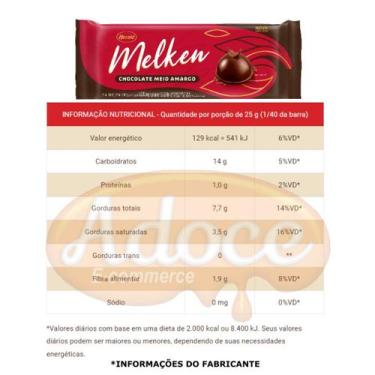 Imagem de Chocolate melken barra 1,01kg harald, MEIO AMARGO