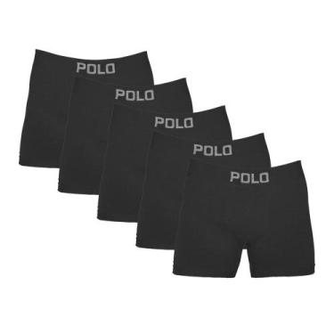 Imagem de Kit 5 Cuecas Boxer Cotton Polo 781 Algodão Sortido - POLO STAR, Preto,