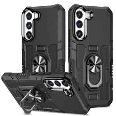 Imagem de Sidande Capa para Galaxy S22 Plus, capa para Samsung S22+ 5G SM-S906U, suporte magnético para carro, à prova de choque, capa protetora para celular para Samsung Galaxy S22+, preta