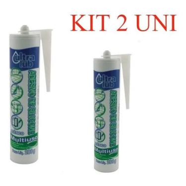 Imagem de Kit 2 silicone ultra acetico incolor 280g - ULTRALUB