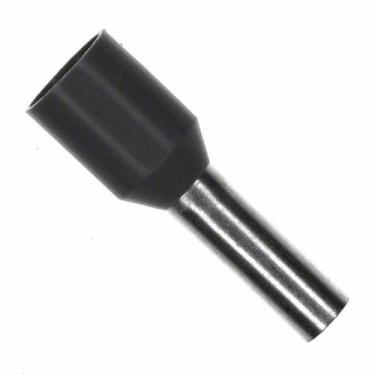 Imagem de 100 Terminal Tubular Ilhós De Emenda Isolada Preto 1,50mm - PENZEL