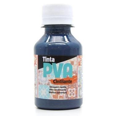 Imagem de Tinta PVA Cintilante 100ml - Gliart, 086 - AZUL JEANS