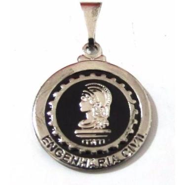 Imagem de Pingente Engenharia Civil Curso Profissão Níquel - Milena Folheados