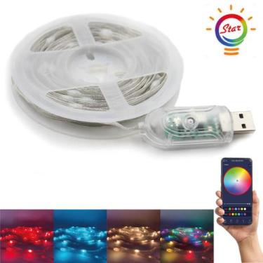 Imagem de 5 Metros Fita De Led 3030 Rgb 5v Usb Bluetooth Musical App - GOLDENSKY