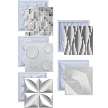 Imagem de Formas Molde Gesso 3D Placas Cimenticia Parede Plástico Abs