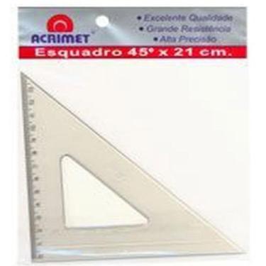Imagem de Esquadro escolar acrimet 45 21 cm 532, 3