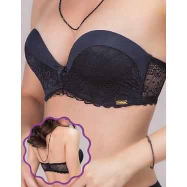Imagem de Sutiã Alça Removível Renda Sustentação Silicone Decote Hug - Fina Paix