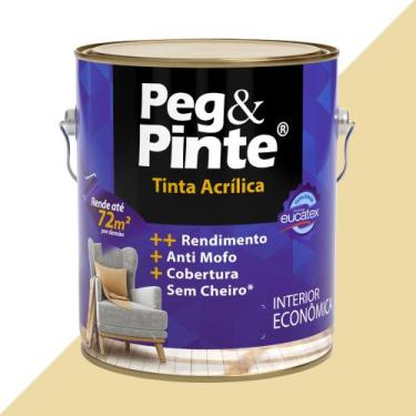 Imagem de Tinta Acrilica Anti Mofo Sem Cheiro Para Parede 3,6L - Eucatex, Areia 