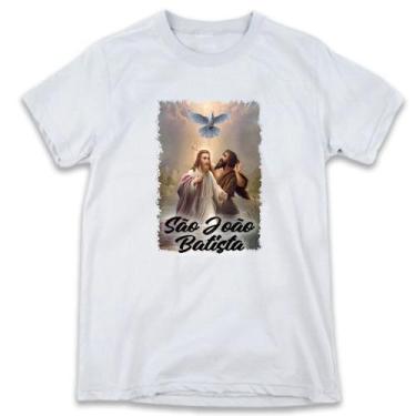 Imagem de 1 Camiseta São João Batista Batizado Jesus Santo Religião - W3artestam
