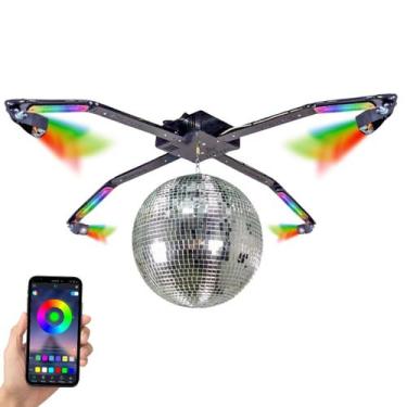 Imagem de Kit Discoteca Rgb Globo 30cm Deltrônica 4 Canhões Strobo Led - Deltron