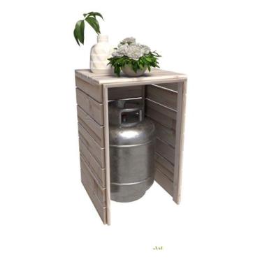 Imagem de Capa Para Botijão A Gás Sem Verniz Pinus 45x45x70 - Technox