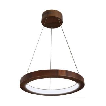 Imagem de Pendente de Madeira Sirius LED 6000K Acrílico 50 cm Imbuia - Madeluz