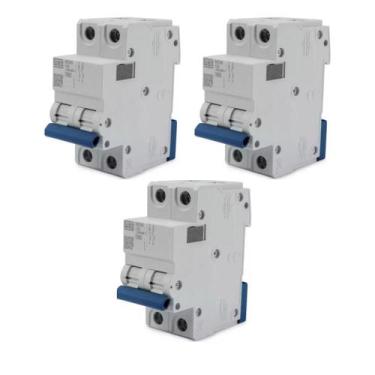 Imagem de Kit 3 unidades - weg disjuntor bipolar 20a curva c c20 mini din 5ka md