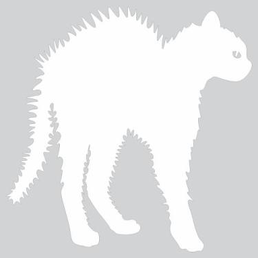 Imagem de Adesivo Gato Arrepiado - Leo Publicidade, Branco