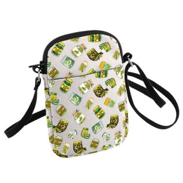 Imagem de HOLLP Pickle Bundle Gift Pickle Bachelorette Pickle Lover Bolsa tiracolo Pickle Queen para mulheres, Picles