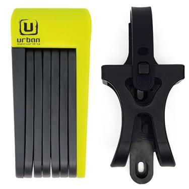 Imagem de Urban UR469Y Trava dobrável + suporte acessório, resistente a roubos, prático, anticortes Ø6 70 cm extensível, 12,5 x 6 x 3 cm dobrável, scooter de bicicleta