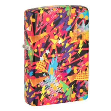 Imagem de Zippo Isqueiro de bolso fosco verde escuro com design retrô