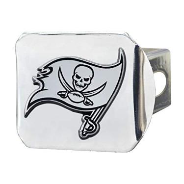 Imagem de Tampa Bay Buccaneers Capa de engate de metal, cromada, 5 cm quadrada tipo III