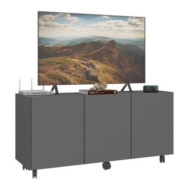 Imagem de Rack para TV até 32 Polegadas com 3 Portas e Rodízios Multimóveis MP10