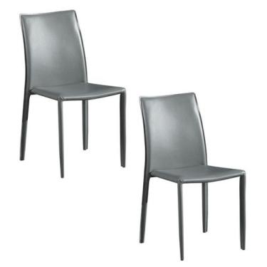 Imagem de Kit 2 Cadeiras Letícia Cinza - Rivatti