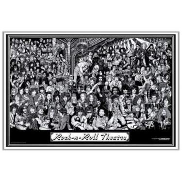 Imagem de Hotstuff Rock n Roll Theatre Poster Print Rock Metal Alt Punk Music Bands 61 cm x 91 cm