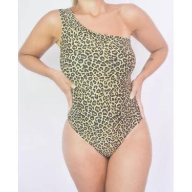 Imagem de Maiô de um ombro só - Lado Praia, Animal print, 46
