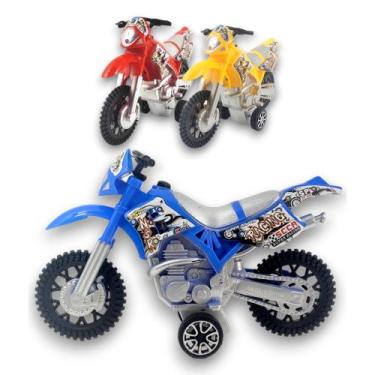 Imagem de Motocross Brinquedo Moto Luz E Som Aventura À Fricção Cross - Jr Toys