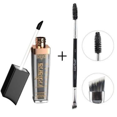 Imagem de Henna para sobrancelhas Pronta para Uso Indiana Beauty + Pincel Macril