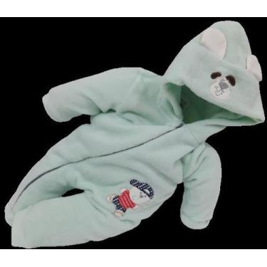 Imagem de Macacão Longo Plush Bebê Menino Inverno Capuz Bordado 2240 - AG Baby, 