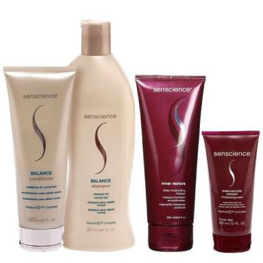 Imagem de Kit Senscience Balance Shampoo 280ml + Condicionador 240ml + Inner Dee