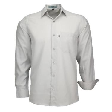 Imagem de Camisa Microleve social manga longa adulto original Amil, Prata, 9