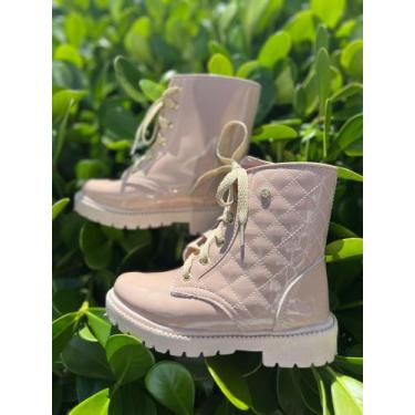 Imagem de Bota Infantil Feminina Verniz Rosê - For Kids