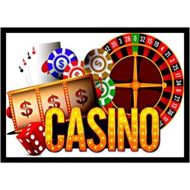 Imagem de Quadro Decorativo Jogos Baralho Naipe Cartas Poker Com Moldura RC042 -