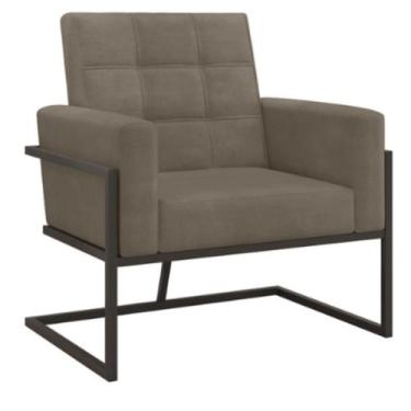 Imagem de Poltrona Base de ferro para Manicure Sala de Estar Decorativa Cadeira 