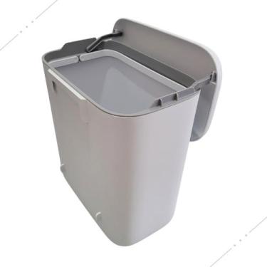 Imagem de Lixeira Suspensa Para Cozinha 12 Litros Com Tampa Retrátil - Flytex