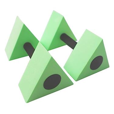 Imagem de Fancyes Halteres de exercícios aquáticos triangulares Halteres de piscina Hidroginástica Treinamento de força Adultos Crianças Portáteis Halteres flutuantes, VERDE