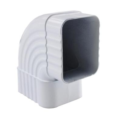 Imagem de Cotovelo de calha 2 x 3 calhas para telhado cotovelo B 90 graus calha cotovelo alumínio downspout cotovelo 2x3 branco (1 peça)