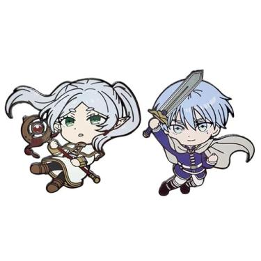 Imagem de DJMANMENGG Frieren Pin Frieren Beyond Journey's End Pin Anime Cosplay Metal Mochila Acessório Decoração, Liga de aço, Sem Pedra Preciosa
