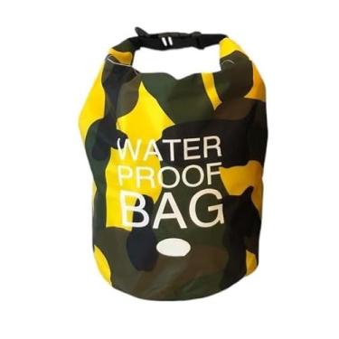 Imagem de Mochila Impermeavel 15 Litros Bag Estanque Saco Natação Bolsa Trilha Aprova Dagua (Amarelo)