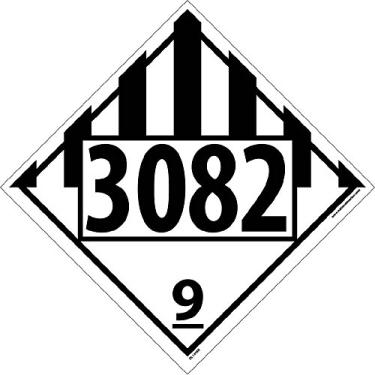 Imagem de DL149BR National Marker Dot Placard Sign3082 9, 10,75 polegadas x 10,75 polegadas, plástico rígido