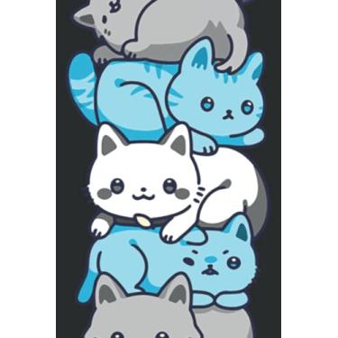 Imagem de Demiboy Pride Cat LGBT Demi Boy Flag Stuff Cute Kawaii Cats.pdf: Lined Journal Notebook with Memo Diary Subject Planner, 6x9 inches, 120 Pages