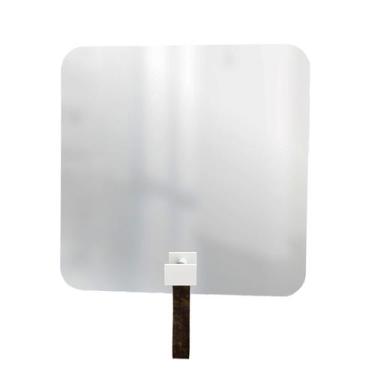 Imagem de Espelho Funcional Hook Branco Alça Rajada 50x50 Cm Quadrado - e2g Desi