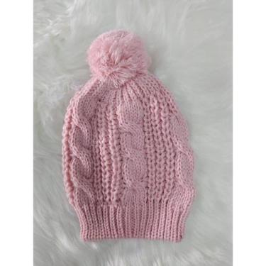 Imagem de Touca Gorro Frio Infantil Luxo Outono E Inverno De Tricô Em Lã Beanie 