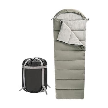 Imagem de rockible Equipamento de saco de dormir envelope Tampa confortável compacto saco de sono de acampamento Quatro estações para o tempo frio casa interior, Verde