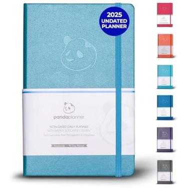 Imagem de Panda Planner - Agenda Ciano Diário 2023, Calendário e Diário de Gratidão para Aumentar a Produtividade, Gestão do Tempo e Felicidade - Capa Dura, Dia Sem Data - Agenda Trimestre de Ano - Garantido
