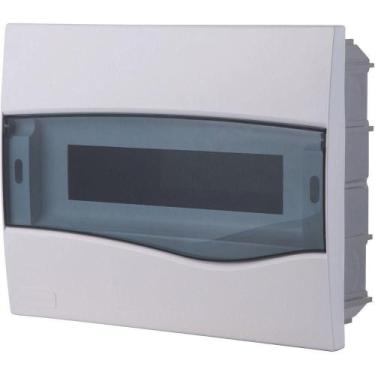 Imagem de Quadro De Distribuição De Embutir 12 Din Ou 8 Nema Tramontina Com Port