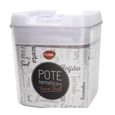 Imagem de Pote Tampa Hermética Quadrado Trava 550ML - Clink