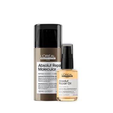 Imagem de Kit Absolut Repair Molecular Leave-in 100ml + Óleo 30ml - Loreal Profi